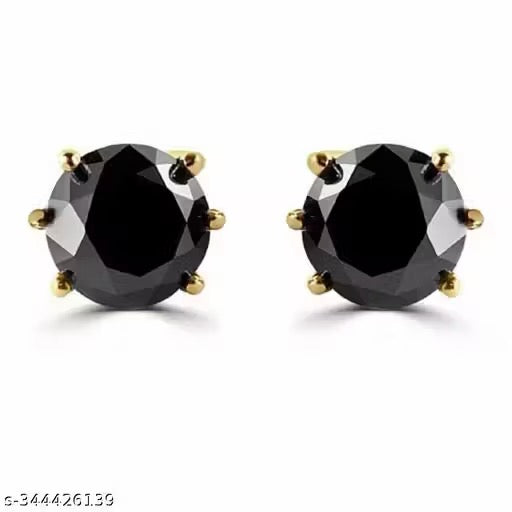 Black stone earrings