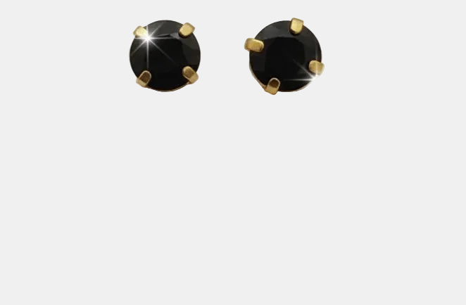 Black stone earrings
