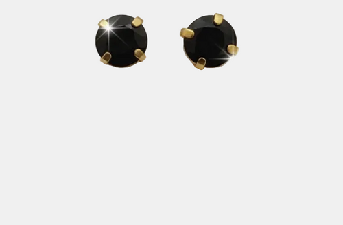Black stone earrings