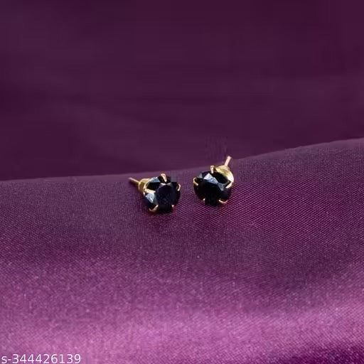 Black stone earrings